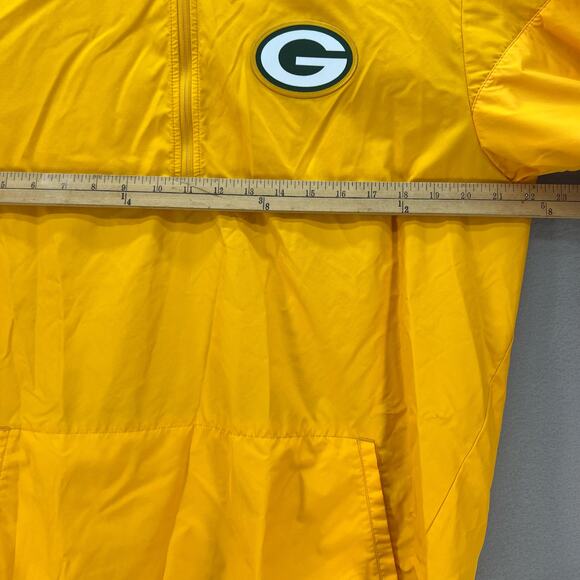 Green Bay Packers Jacket Men's size Large NFL Nike 1/4 Zip Gold Pullover - Picture 2 of 13